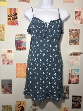 L.A. Hearts Dark Teal Floral Top